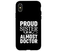 Carcasa para iPhone X/XS Orgullosa Hermana de un Casi médico Funny Med School