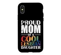 Carcasa para iPhone X/XS Orgullosa mamá de una Fresca Lesbiana Hija