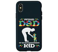 Carcasa para iPhone X/XS Orgulloso Padre de un niño extraordinario: Padre de Conciencia sobre el Autismo