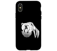 Carcasa para iPhone X/XS Oso con Ruth Bader Ginsburg Collar I Dissent RGB