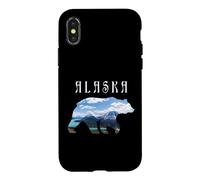 Carcasa para iPhone X/XS Oso de Alaska con Lago y montaña Alaska