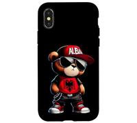 Carcasa para iPhone X/XS Oso de Peluche con Bandera de Albania Iliria albanesa Shqip