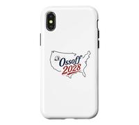 Carcasa para iPhone X/XS Ossoff 2028 USA Map Jon Ossoff for President Patriot