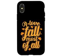 Carcasa para iPhone X/XS Otoño Me Encanta el otoño más de Todos
