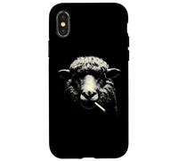 Carcasa para iPhone X/XS Ovejas Fumadoras Humor Oscuro Ovejas Negras