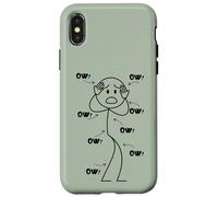 Carcasa para iPhone X/XS OW OW Stick Character Figure Humor Chronic Pain Awareness