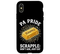Carcasa para iPhone X/XS PA Pride Scrapple No preguntes, Solo Come Pennsylvania Humor