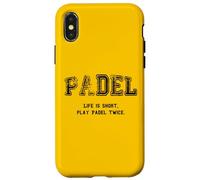 Carcasa para iPhone X/XS Padel, Life is Short Juega Padel Dos Veces