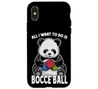 Carcasa para iPhone X/XS Panda Bocce Ball, Todo lo Que Quiero Hacer es un Lindo y Divertido Jugador de Osos