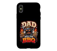Carcasa para iPhone X/XS Papá Construido para Barbacoa Divertido día del Padre