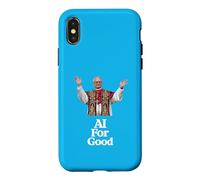 Carcasa para iPhone X/XS Papa León XIV AI para el Bien - MAGNIFICA HUMANITAS