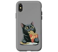 Carcasa para iPhone X/XS Papas Fritas Gato Papas Fritas Gatito Foodie