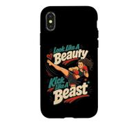 Carcasa para iPhone X/XS Parece una Patada de Belleza como un Luchador de Bestias