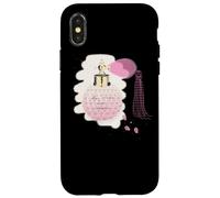 Carcasa para iPhone X/XS Paris French Chanson Eau de Parfum Botella de Perfume Retro