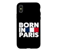 Carcasa para iPhone X/XS Parisian, J'aime Paris, Born in Paris Illustration Graphic