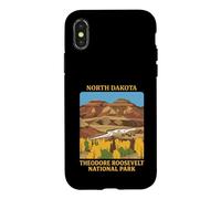 Carcasa para iPhone X/XS Parque Nacional Theodore Roosevelt Dakota del Norte Vintage