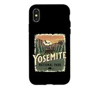 Carcasa para iPhone X/XS Parque Nacional Yosemite California USA Vintage Travel Design