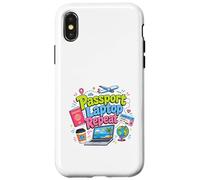 Carcasa para iPhone X/XS Pasaporte Laptop Repeat Travel Work Lifestyle Design