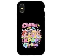 Carcasa para iPhone X/XS Pascua KPOP Music Chillin with My K-Pop Chicas Mujeres Chicas