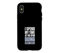 Carcasa para iPhone X/XS Paso Mi Tiempo En El Gym Haciendo Sentadillas