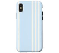 Carcasa para iPhone X/XS Pastel Blue Vertical Striped Pattern Cool Lines