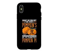 Carcasa para iPhone X/XS Pastel de Calabaza matemáticas Divertido Halloween Día de Acción de Gracias Pi