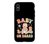 Carcasa para iPhone X/XS Pastel Groovy Baby Toy Blocks Sonajero Diseño