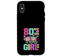 Carcasa para iPhone X/XS Patín Retro Boombox de Regreso a los 80 para niña de los 80