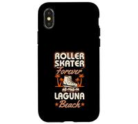 Carcasa para iPhone X/XS Patinador Forever Laguna Beach Patinaje sobre Ruedas