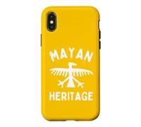Carcasa para iPhone X/XS Patrimonio Maya Pintura rupestre Pájaro Petroglifo México Yucatán