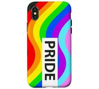 Carcasa para iPhone X/XS Patrón de Arco Iris del Mes del Orgullo de aliado Gay LGBTQ