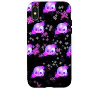 Carcasa para iPhone X/XS Patrón de Calavera de Galaxia, Rosas, Pastel, gótico, diseño estético