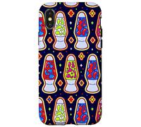 Carcasa para iPhone X/XS Patrón de lámpara de Lava Retro Groovy Y2K estética