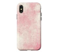 Carcasa para iPhone X/XS Patrón Retro Vintage Rosa y Crema Envejecido