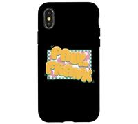 Carcasa para iPhone X/XS Paul Frank - Marco de Cuadros (diseño de Burbuja), Color Amarillo