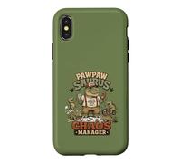 Carcasa para iPhone X/XS Pawpaw Saurus Chaos Manager Abuelo Papá Broma Vintage