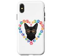 Carcasa para iPhone X/XS Paws Dye Heart Bombay Cat