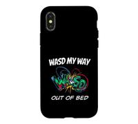 Carcasa para iPhone X/XS PC Gamer WASD My Way out of Bed Funny Gaming
