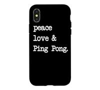 Carcasa para iPhone X/XS Peace Love & Ping Pong | Tenis de Mesa