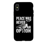 Carcasa para iPhone X/XS Peace Was Never An Option - Divertido Dicho novedoso Humor Ganso