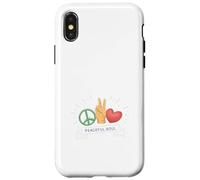Carcasa para iPhone X/XS Peaceful Soul Peace Sign Hand Gesture Love Graphic Nature