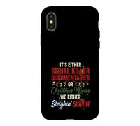 Carcasa para iPhone X/XS Películas de Navidad o documentales de Crimen Funny Holiday