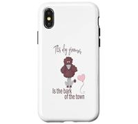 Carcasa para iPhone X/XS Peluquería de Perros Bark of The Town Pet Grooming Humor Design