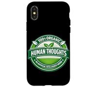Carcasa para iPhone X/XS Pensamientos Humanos 100% orgánicos Anti-AI gráfico añadido