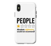 Carcasa para iPhone X/XS People One Star Absolute Nightmare Would Not Recommend