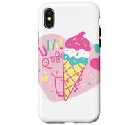 Carcasa para iPhone X/XS Peppa Pig Ice Cream
