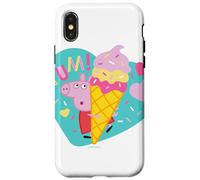 Carcasa para iPhone X/XS Peppa Pig Yum Ice Cream
