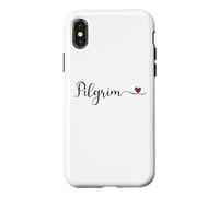 Carcasa para iPhone X/XS Peregrino Tipografía Corazón Regalo de Acción de Gracias