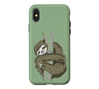 Carcasa para iPhone X/XS Perezoso Abrazando Relajado Dormir Adolescente Cansado Perezoso Lento