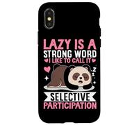 Carcasa para iPhone X/XS Perezoso es una Palabra Fuerte Me Gusta llamarla Selectivo Participat